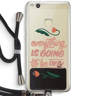 Optimistic flower girl: Huawei Ascend P10 Lite Transparant Hoesje met koord