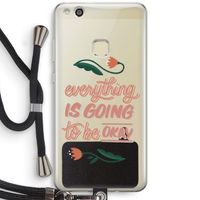 Optimistic flower girl: Huawei Ascend P10 Lite Transparant Hoesje met koord