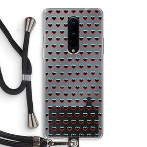 Hartjes: OnePlus 8 Transparant Hoesje met koord