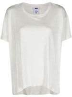 DKNY short-sleeve linen T-shirt - Blanc