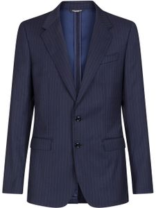 Dolce & Gabbana blazer droit à rayures - Bleu