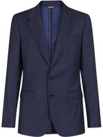 Dolce & Gabbana blazer droit à rayures - Bleu