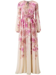 Giambattista Valli robe longue Saint-Rémy en soie - Rose