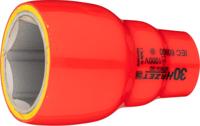 HAZET Dopsleutel · geïsoleerd 900KV-30 · 1/2 inch (12,5 mm) vierkant hol · Buiten-zeskant-tractieprofiel · SW 30 mm