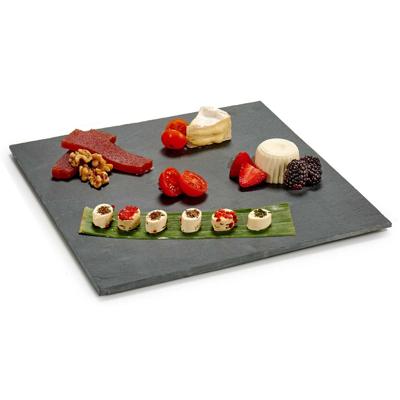 serveerplank - 30 x 30 cm - leisteen - voedsel hapjes