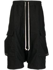 Rick Owens short sarouel à lien de resserrage - Noir