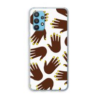 Hands dark: Samsung Galaxy A32 4G Transparant Hoesje