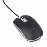 4-knops optische muis, USB, zwart/zilver - thumbnail