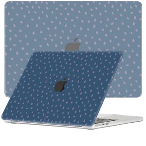 Lunso MacBook Air 15 inch M2/M3 (2023-2024) cover hoes - case - Purple Pips