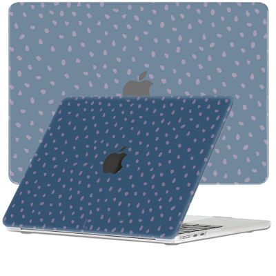 Lunso MacBook Air 15 inch (2023-2025) cover hoes - case - Purple Pips