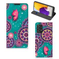 Samsung Galaxy A72 (5G/4G) | Bookcase | Cirkels en Vlinders Samsung Galaxy A72 (5G/4G) | Bookcase | Cirkels en Vlinders