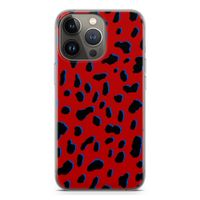 Red Leopard: iPhone 13 Pro Transparant Hoesje