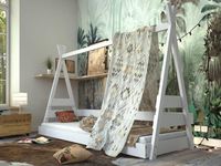 Tipi bed POTI 80x190 cm witte pijnboom - thumbnail