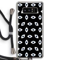 Eyes pattern: Samsung Galaxy Note 8 Transparant Hoesje met koord