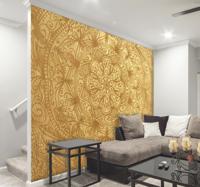 Fotobehang ruimte mandala goud