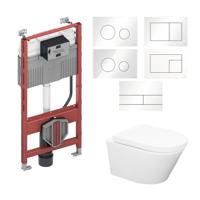 TECE Profil Toiletset set24 Wiesbaden Vesta Rimless met TECE Drukplaat