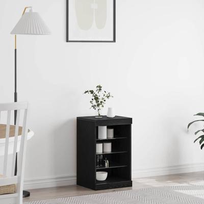 Dressoir Zwart Eiken 41 x 37 x 67 cm Bewerkt hout