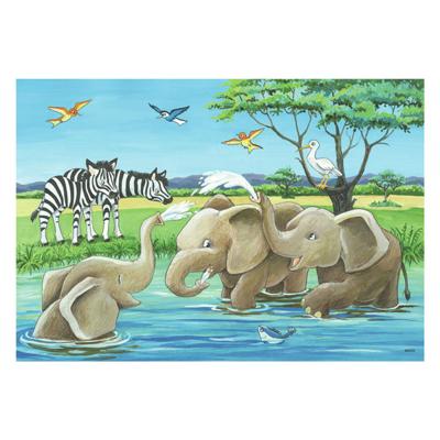 Ravensburger Legpuzzel jonge dieren uit de hele wereld, 2x12 st.