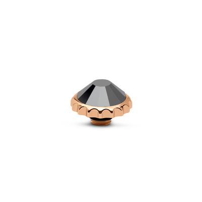 Melano Vivid Cap Steentje Jet Hematite Rosé