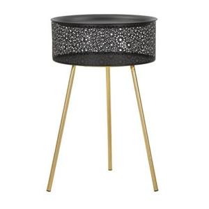 Mauro Ferretti Blacky Zwart en goud metalen tafel