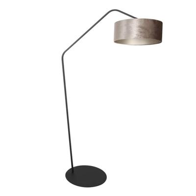 Steinhauer VloerlampZig-Zag zwart met grijze kap Ø 40cm - 4240ZW