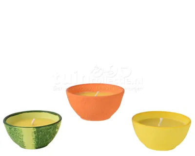 Citronella Kaars Fruit Ø12,5cm Assorti 1st