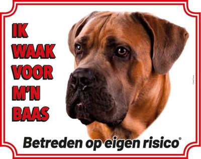 Cane Corso Bruin Waakbord