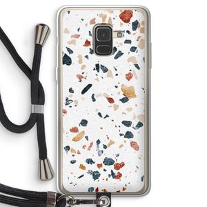 Terrazzo N°4: Samsung Galaxy A8 (2018) Transparant Hoesje met koord