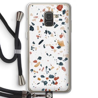 Terrazzo N°4: Samsung Galaxy A8 (2018) Transparant Hoesje met koord