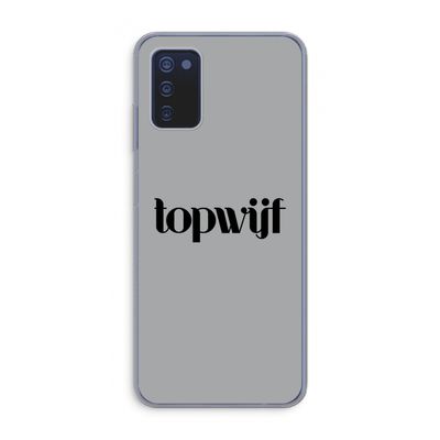 Topwijf Grijs Zwart: Samsung Galaxy A03s Transparant Hoesje