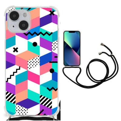 iPhone 14 Shockproof Case Blokken Kleurrijk iPhone 14 Shockproof Case Blokken Kleurrijk