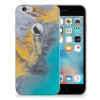 Apple iPhone 6 Plus | 6s Plus | TPU | Siliconen hoesje | Marble Blue Gold