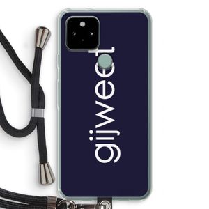 Gijweet: Pixel 5 Transparant Hoesje met koord