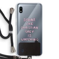 Christian Grey: Samsung Galaxy A10 Transparant Hoesje met koord