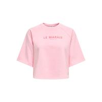 Kids ONLY zomer shirt S/S meisjes - print - roze - Kogcora