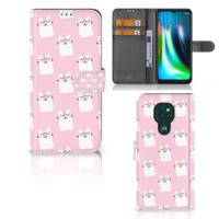 Motorola Moto G9 Play | E7 Plus | Telefoonhoesje | Met pasjeshouder | Sleeping Cats