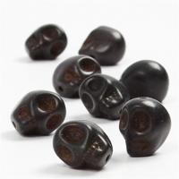 Creativ Company Howlite, d 12 mm, gatgrootte 1,5 mm, zwart, 32 stuk/ 1 doos