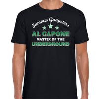 Famous gangsters Al Capone tekst t-shirt zwart heren