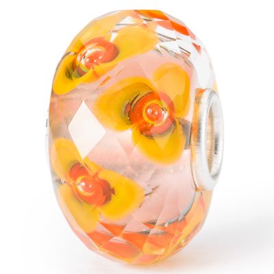 Trollbeads TGLBE-30089 Kraal Zonnebloemfantasie zilver-glas