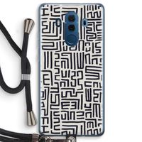 Moroccan Print: Huawei Mate 10 Pro Transparant Hoesje met koord