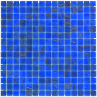 The Mosaic Factory Amsterdam Mozaiek Tegel Vierkant - Blauw Glas Goud Serie 322x322 mm