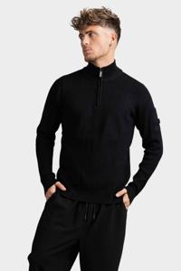 Quotrell Couture D'Azur Knitted Halfzip Sweater Heren Zwart - Maat XS - Kleur: Zwart | Soccerfanshop