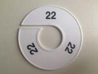 Maatring 11 cm wit/zwart 22