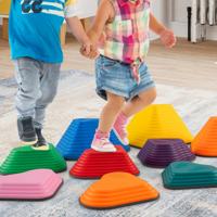 Balancerende Stenen voor Kinderen Stapelstenen Antislip Rivierstenen voor Binnen en Buiten Sensorisch Speelgoed Vanaf 3+ (Hart)