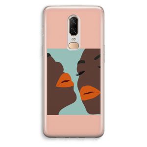 Orange lips: OnePlus 6 Transparant Hoesje