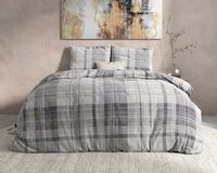 Dreamhouse - Theotis Dekbedovertrek Flanel (Warm) - Grijs - 140 x 220 Dreamhouse - Theotis Dekbedovertrek Flanel (Warm) - Grijs - 140 x 220