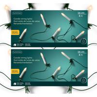 Lumineo kerstboomverlichting - 2x - 16 kaarsen - klassiek wit - 6 m Lumineo kerstboomverlichting - 2x - 16 kaarsen - klassiek wit - 6 m