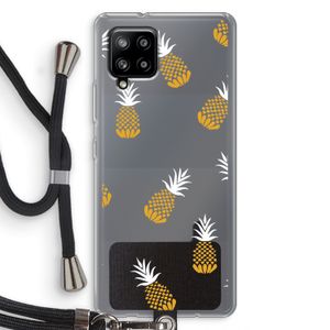 Ananasjes: Samsung Galaxy A42 5G Transparant Hoesje met koord