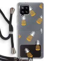 Ananasjes: Samsung Galaxy A42 5G Transparant Hoesje met koord