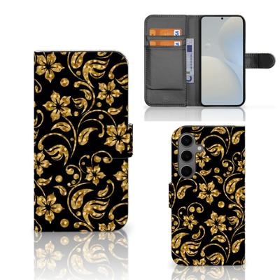 Samsung Galaxy S25 Hoesje Gouden Bloemen Samsung Galaxy S25 Hoesje Gouden Bloemen
